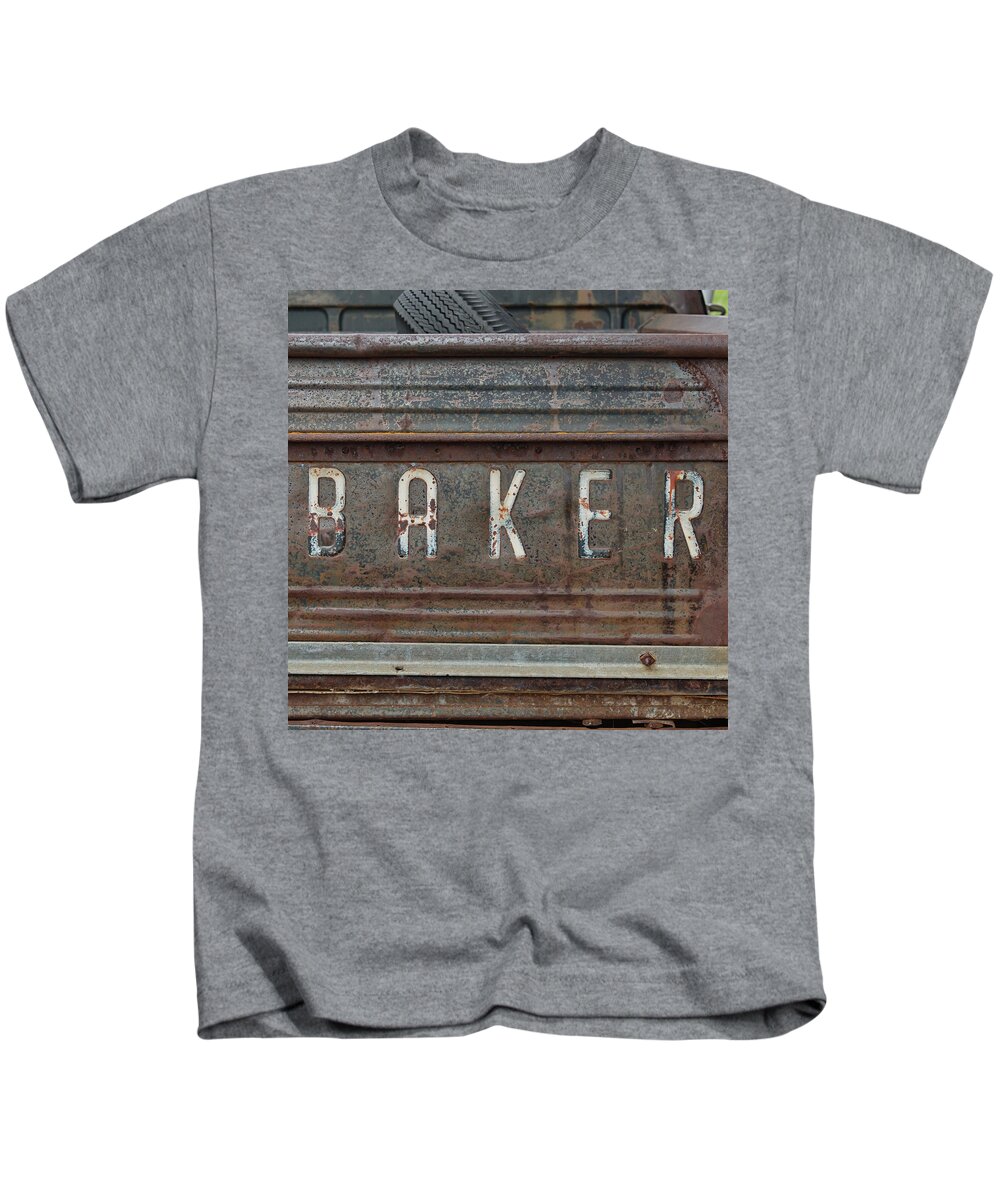 Americana Kids T-Shirt featuring the photograph Square Baker Studebaker by Bert Peake