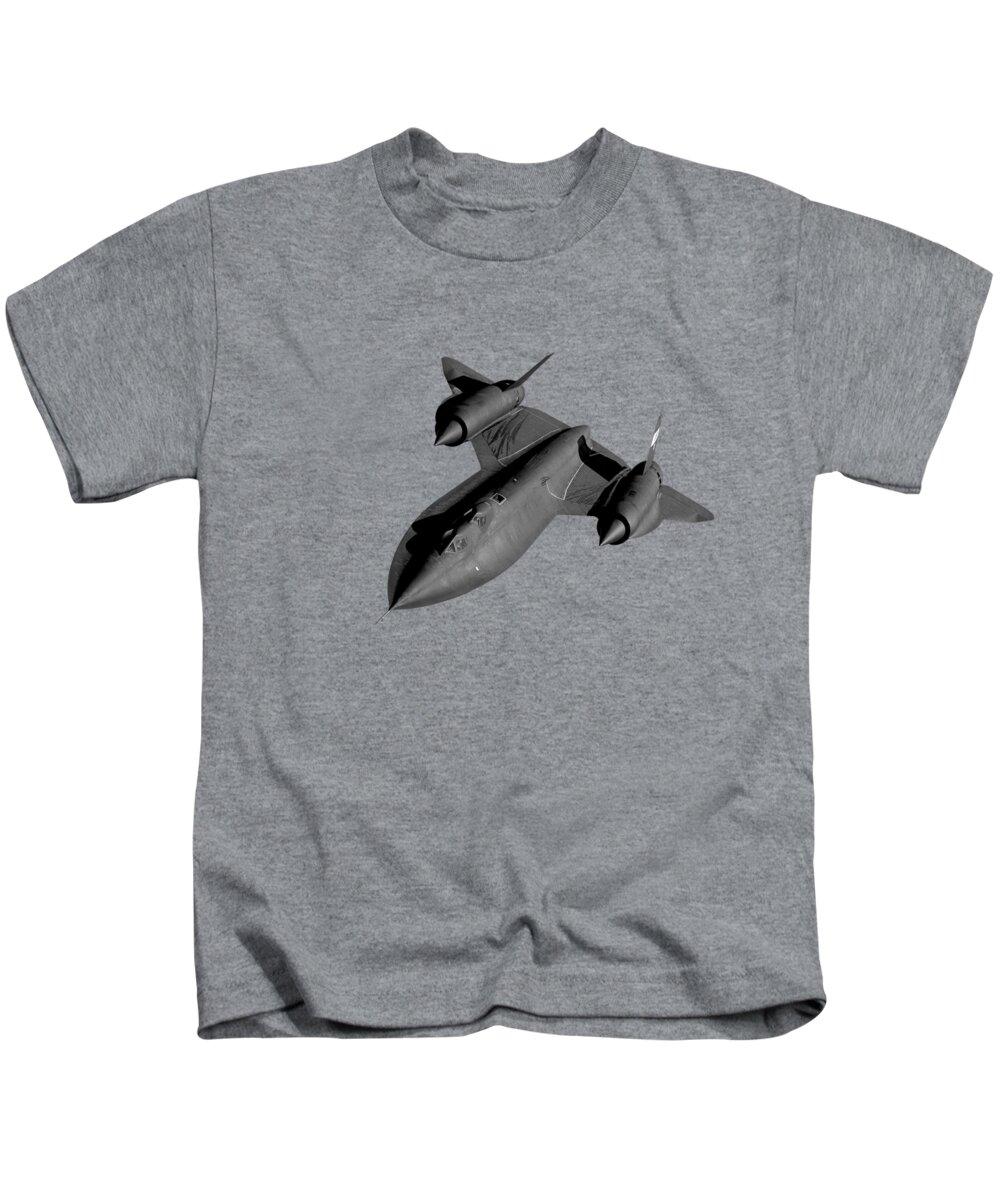 Aviation Kids T-Shirt featuring the photograph SR-71 Blackbird Flying by War Is Hell Store