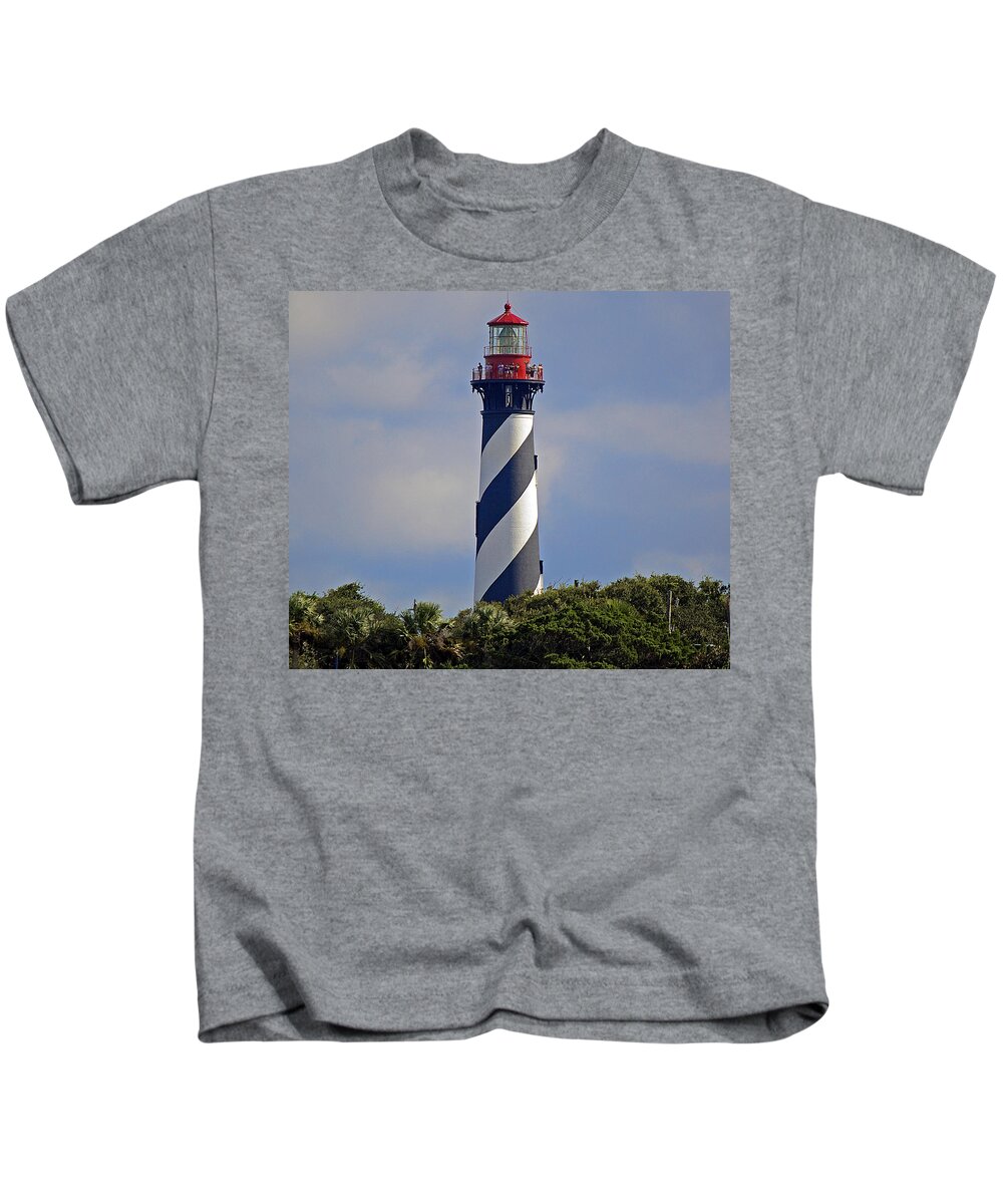 Lighthouse Kids T-Shirt featuring the photograph St. Augustine Lighthouse by Kenneth Albin