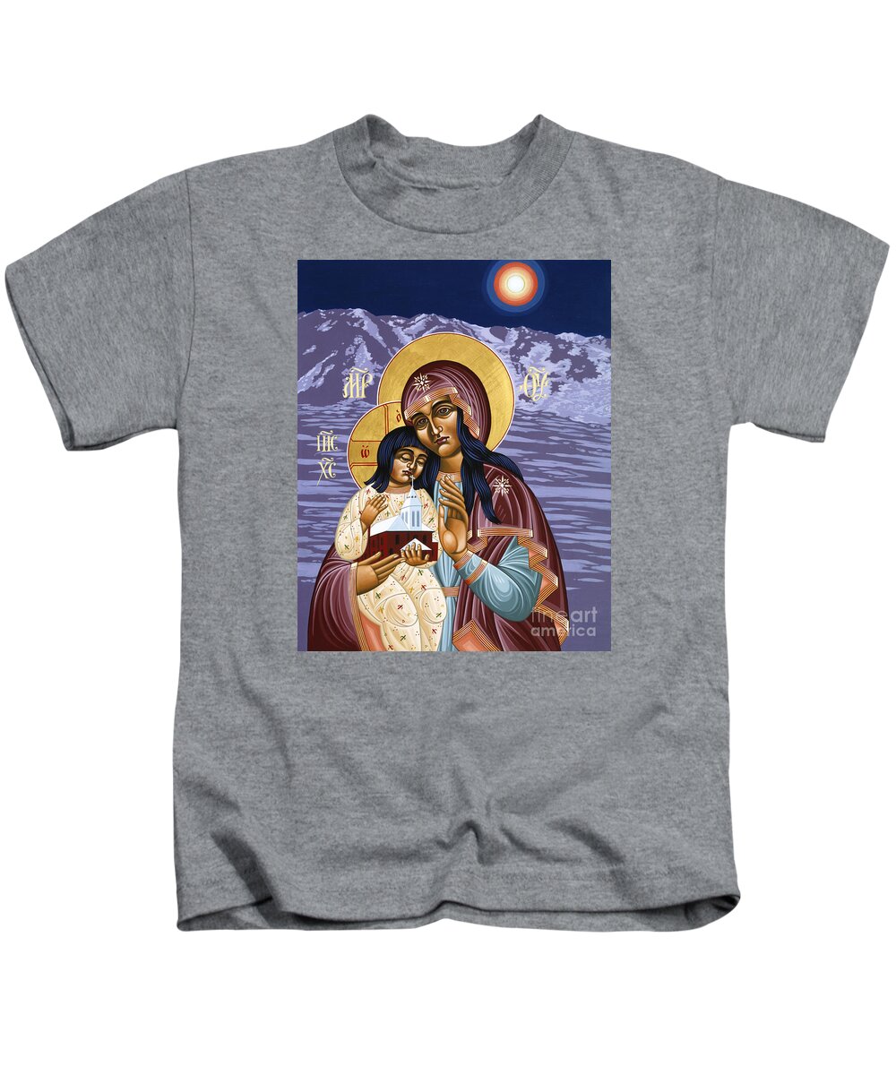 St Mary Of Aspen Kids T-Shirt featuring the painting St Mary of Aspen 111 by William Hart McNichols