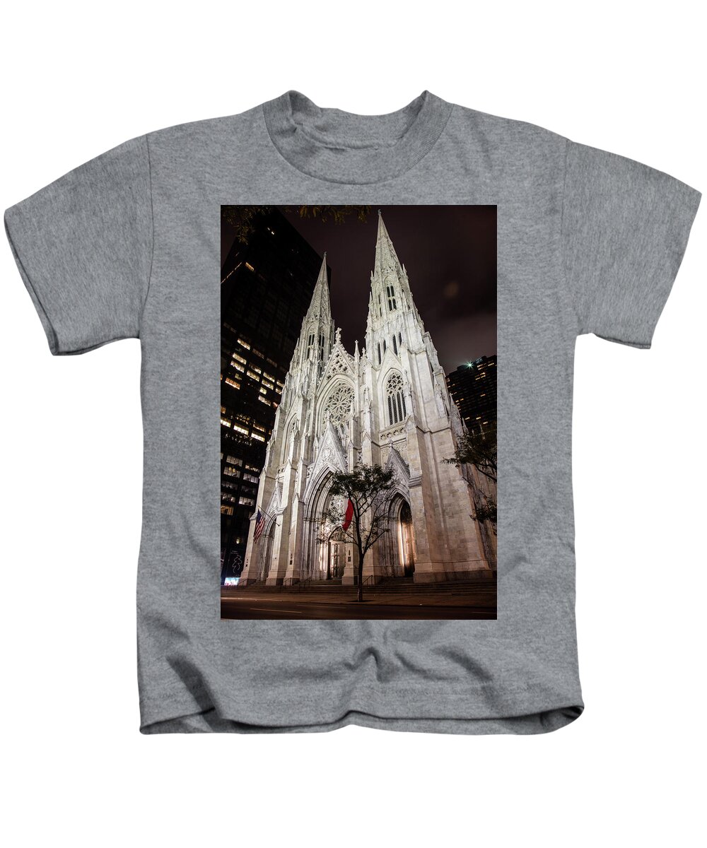Nyc Kids T-Shirt featuring the photograph St Patrick Cathedral New york by John McGraw