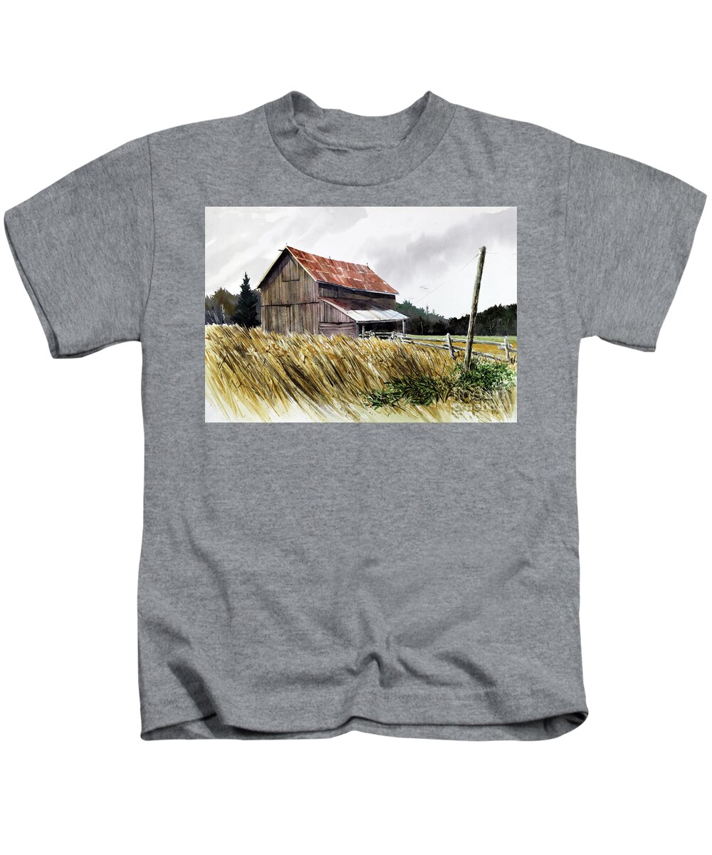 Barn Kids T-Shirt featuring the painting Still Standing by William Band