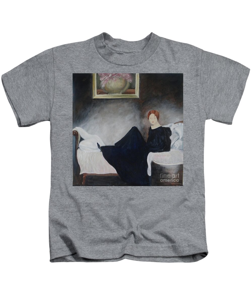 Impressionism Kids T-Shirt featuring the painting Stillness Of Being by Lyric Lucas