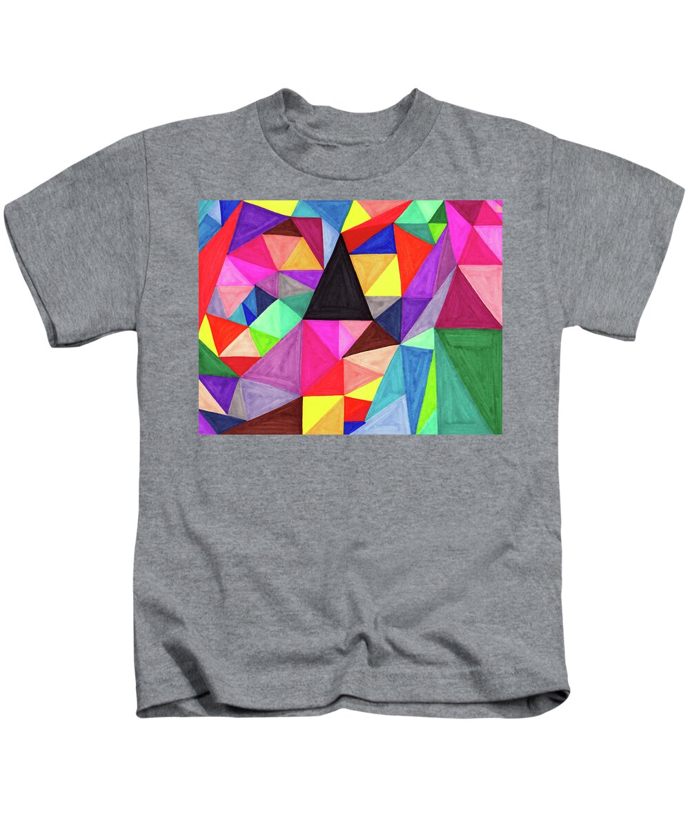 Abstract Kids T-Shirt featuring the drawing Stolen by Lara Morrison