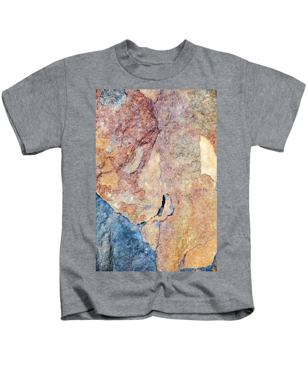 Stone Kids T-Shirt featuring the photograph Stone Abstract Pattern by Christina Rollo