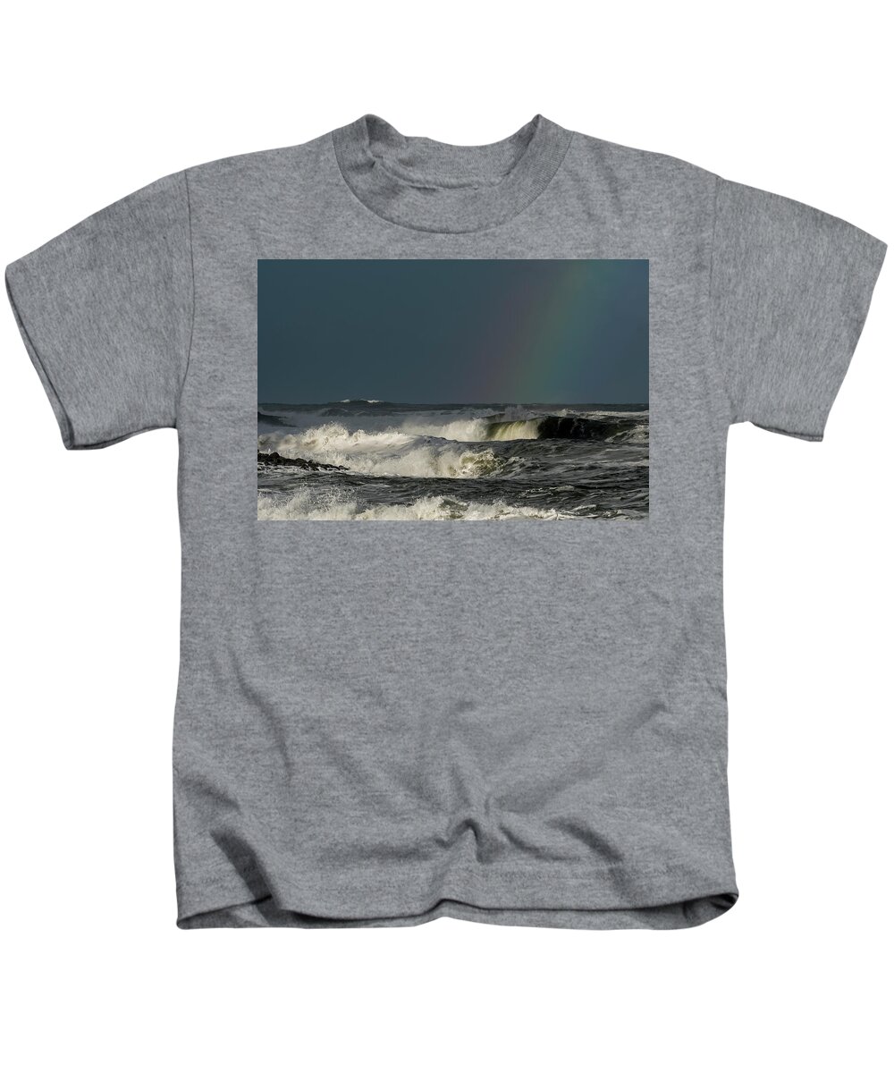 Clatsop County Kids T-Shirt featuring the photograph Stormlight Seaside Cove by Robert Potts