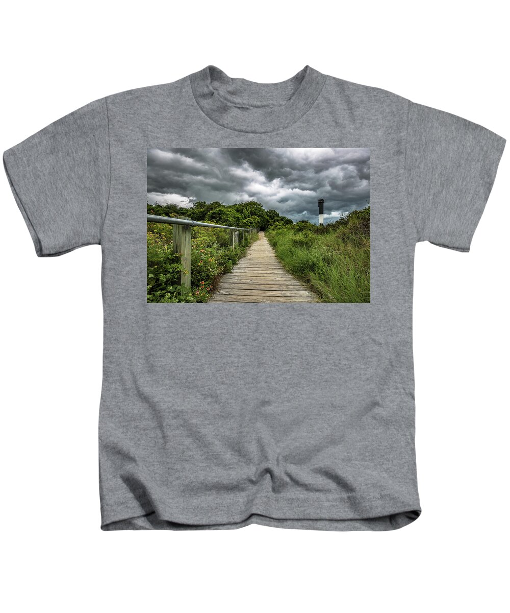 Sullivan's Island Kids T-Shirt featuring the photograph Sullivan's Island Summer Storm Clouds by Donnie Whitaker