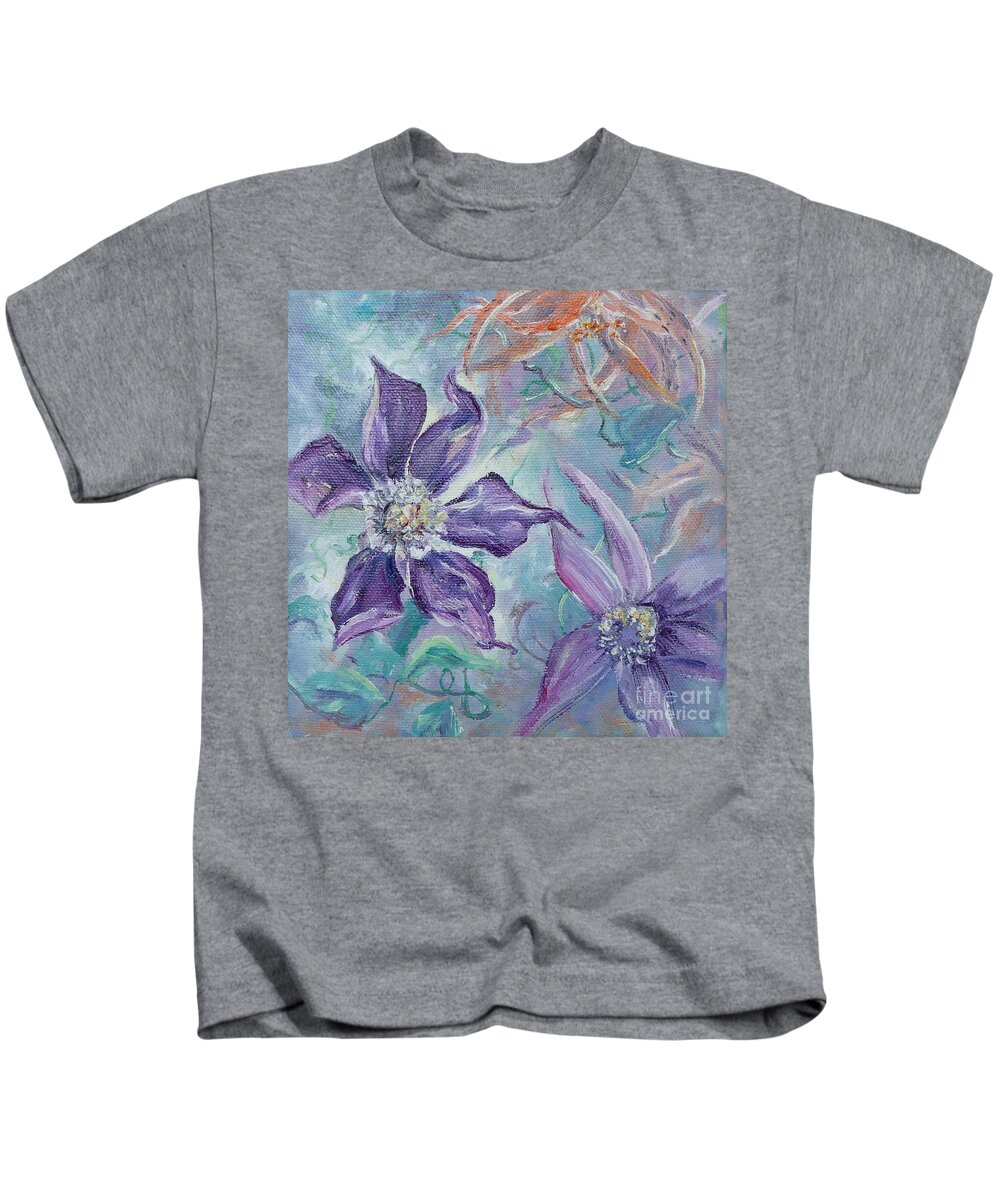 Summer Kids T-Shirt featuring the painting Summer Flowers No. 1 by Ryn Shell