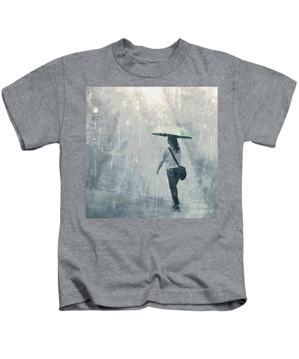 Rain Kids T-Shirt featuring the photograph Summer rain by LemonArt Photography
