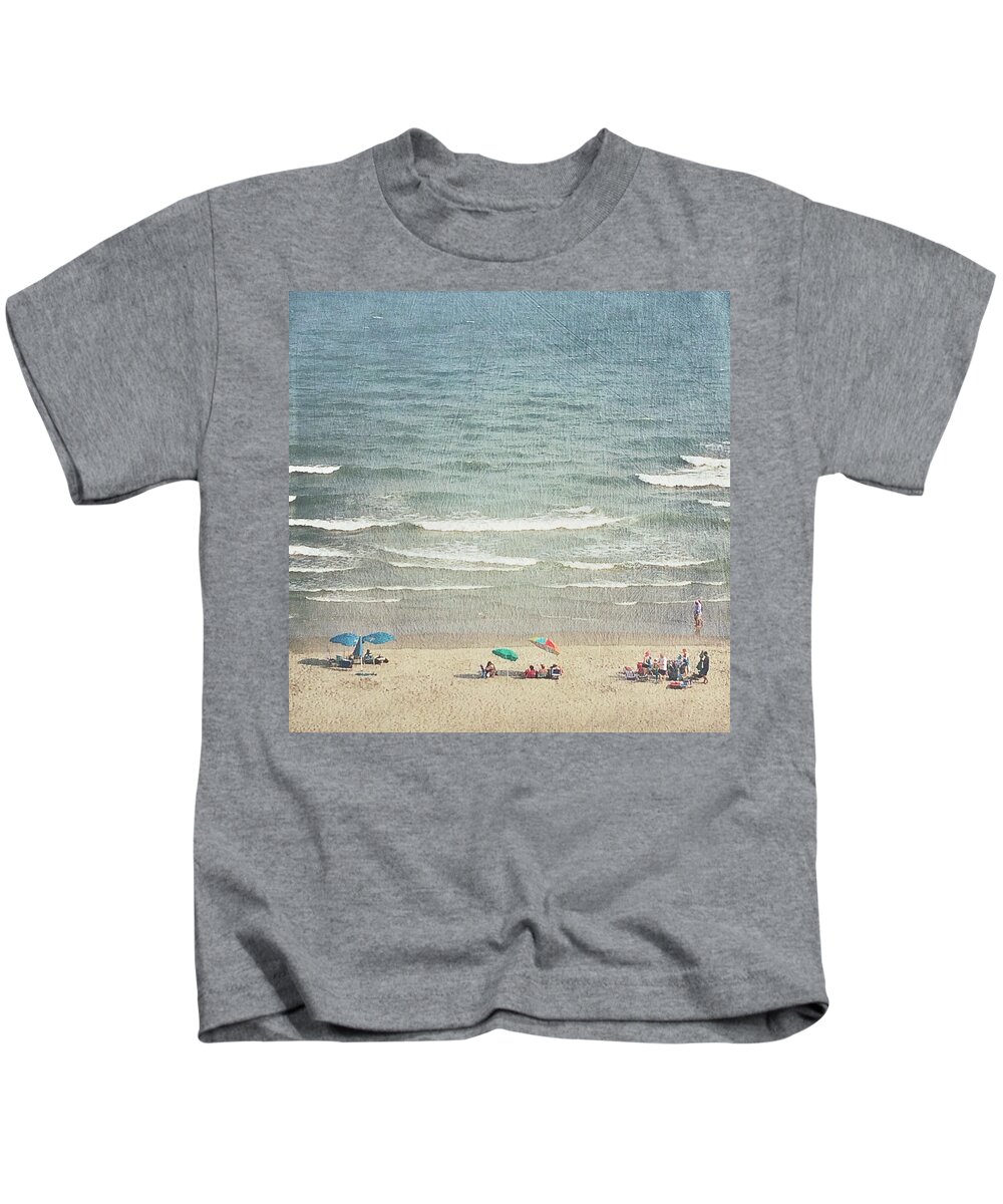 Photography Kids T-Shirt featuring the photograph Sunny Day at North Myrtle Beach by Melissa D Johnston