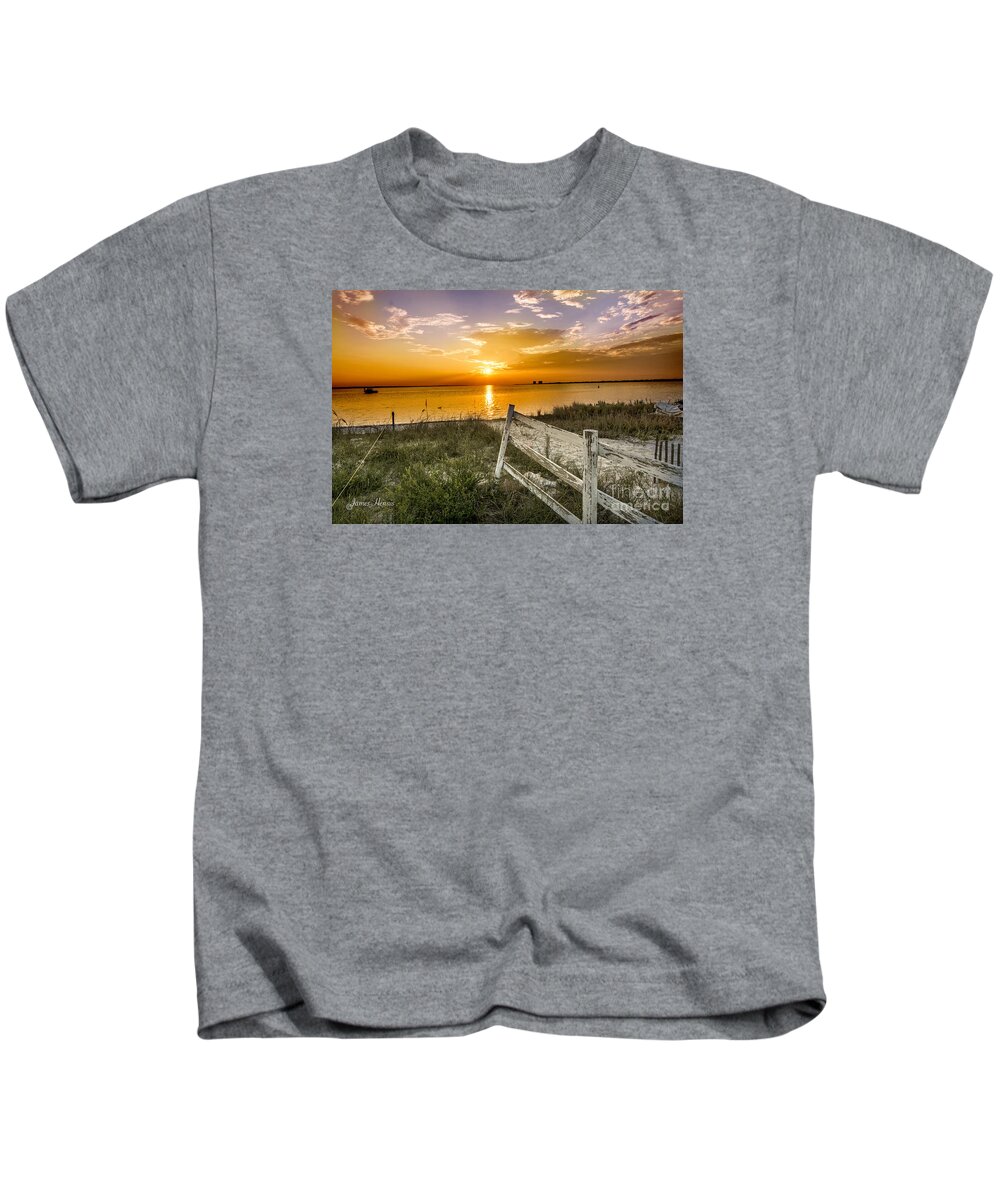 Sunrise Kids T-Shirt featuring the photograph Sunrise over Gulf Bay by Metaphor Photo
