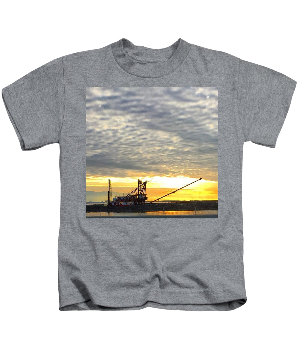 San Francisco Bay Kids T-Shirt featuring the photograph Sunrise Over The San Francisco Bay by Eugene Evon