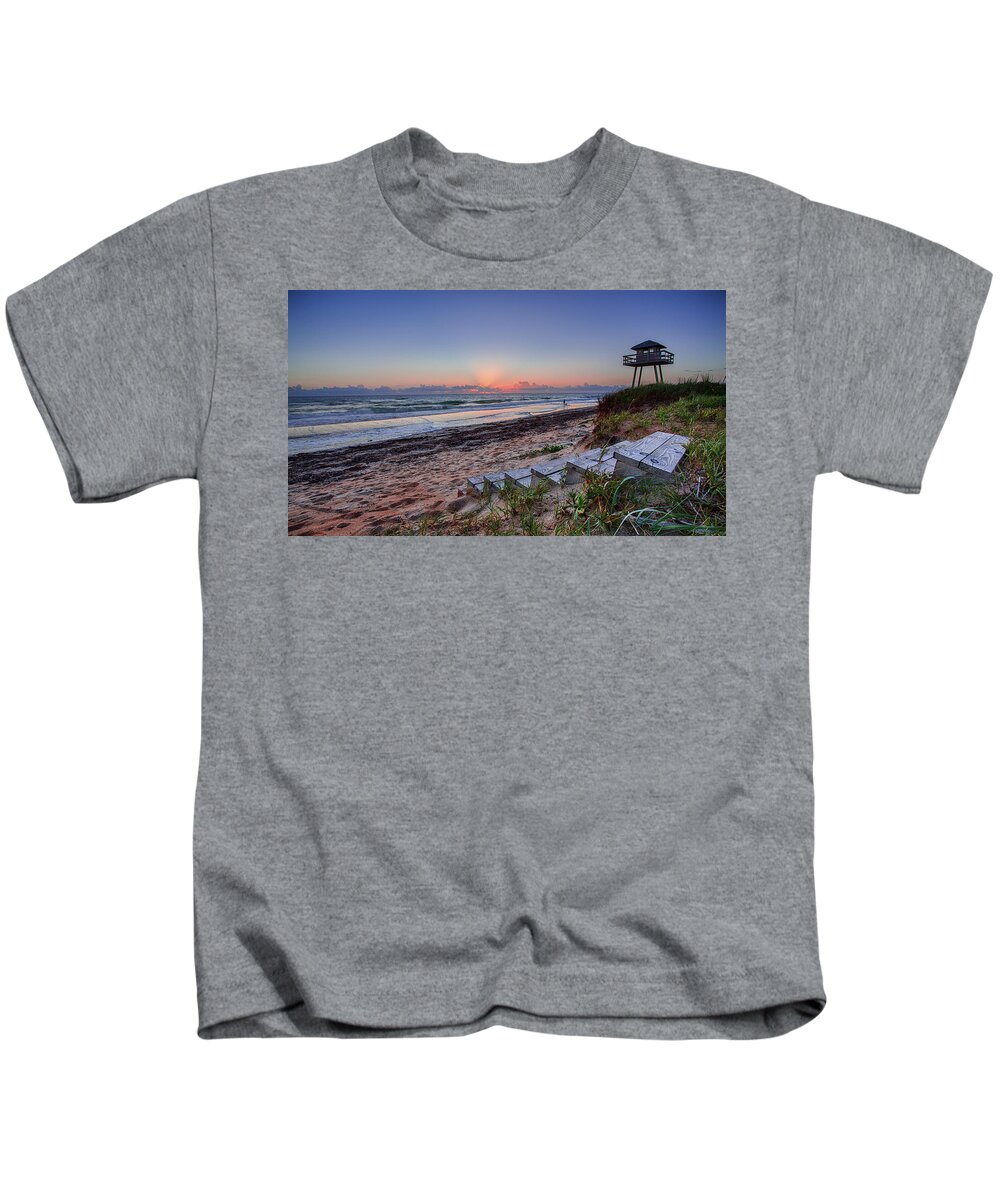 Landscape Kids T-Shirt featuring the photograph Sunrise Stairs by Dillon Kalkhurst