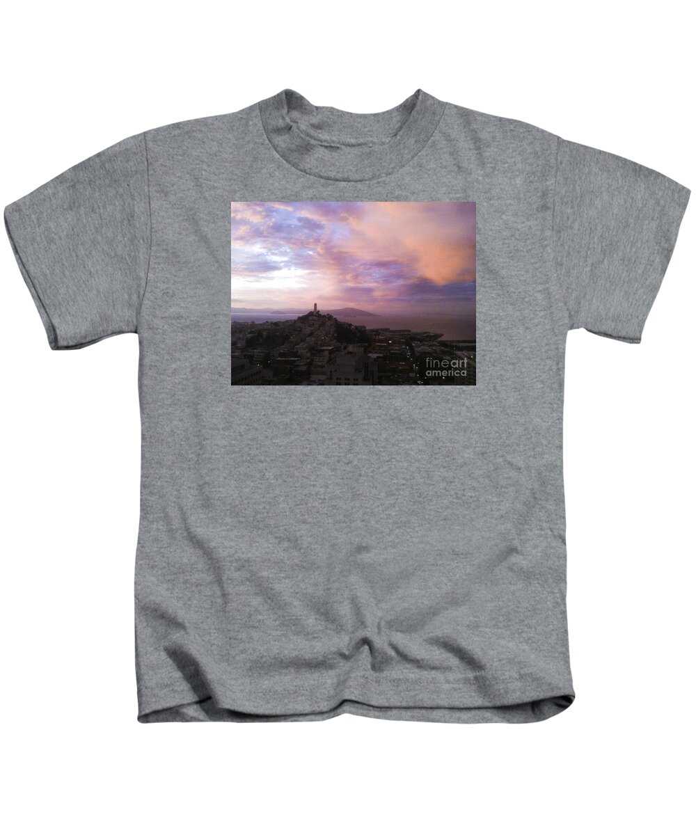 Landscipe Kids T-Shirt featuring the photograph Sunset on the Bay by Joyce Creswell