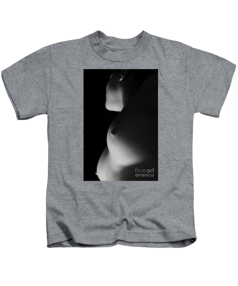 Artistic Photographs Kids T-Shirt featuring the photograph Surface of the moon by Robert WK Clark