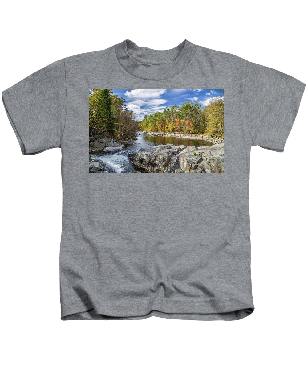 River Kids T-Shirt featuring the photograph Swiftwater Scene by Kevin Craft