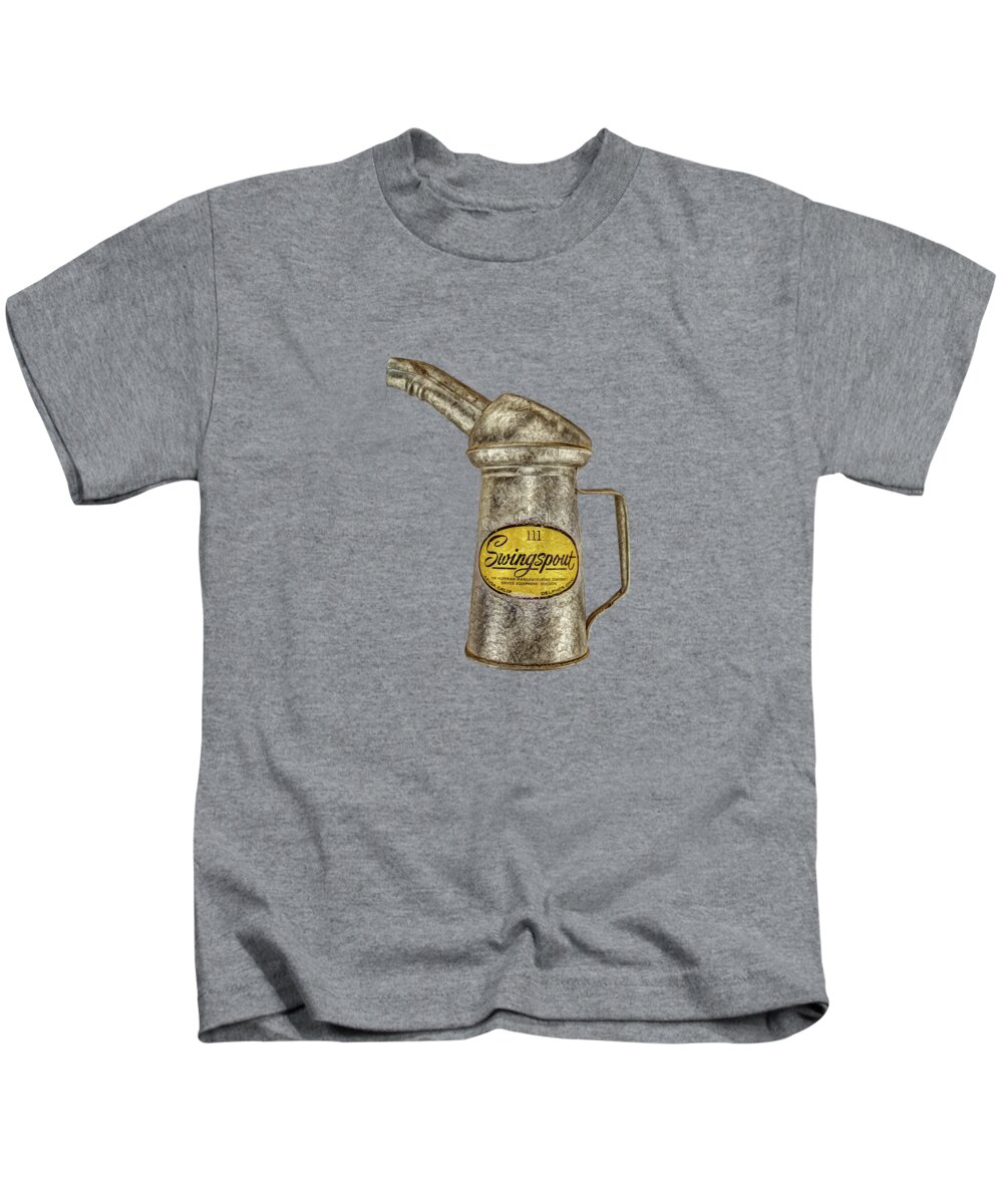 Can Kids T-Shirt featuring the photograph Swingspout Oil Canister by YoPedro