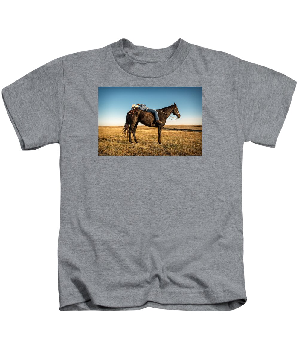 Cowgirl Kids T-Shirt featuring the photograph Taking a Snooze by Todd Klassy