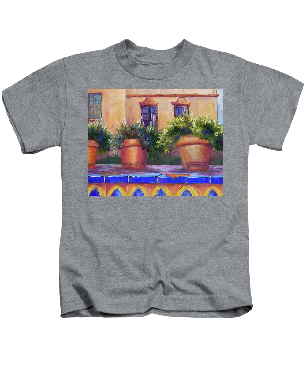 Andalucia Kids T-Shirt featuring the pastel Terracotta and Tiles by Candy Mayer