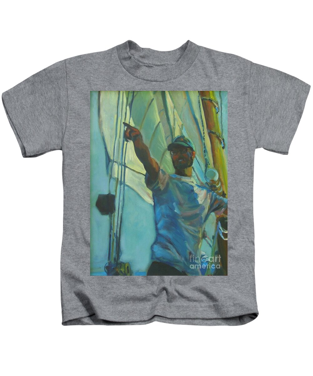 Marine Kids T-Shirt featuring the painting Thar She Blows by Marc Poirier