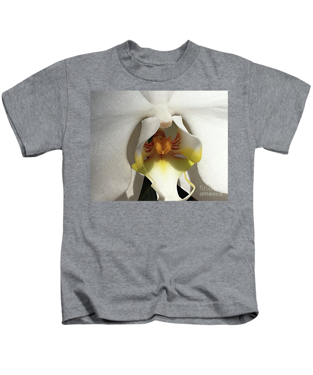 Orchid Kids T-Shirt featuring the photograph The Art of an Orchid by Sherry Hallemeier