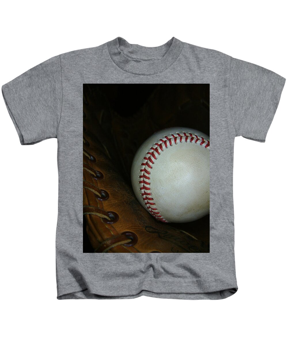 Baseball Kids T-Shirt featuring the photograph The Catch by Thomas Pipia