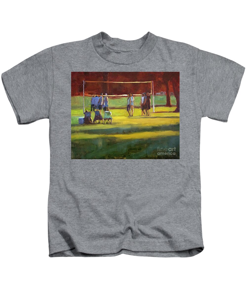 Park Kids T-Shirt featuring the painting The challenge by Tate Hamilton