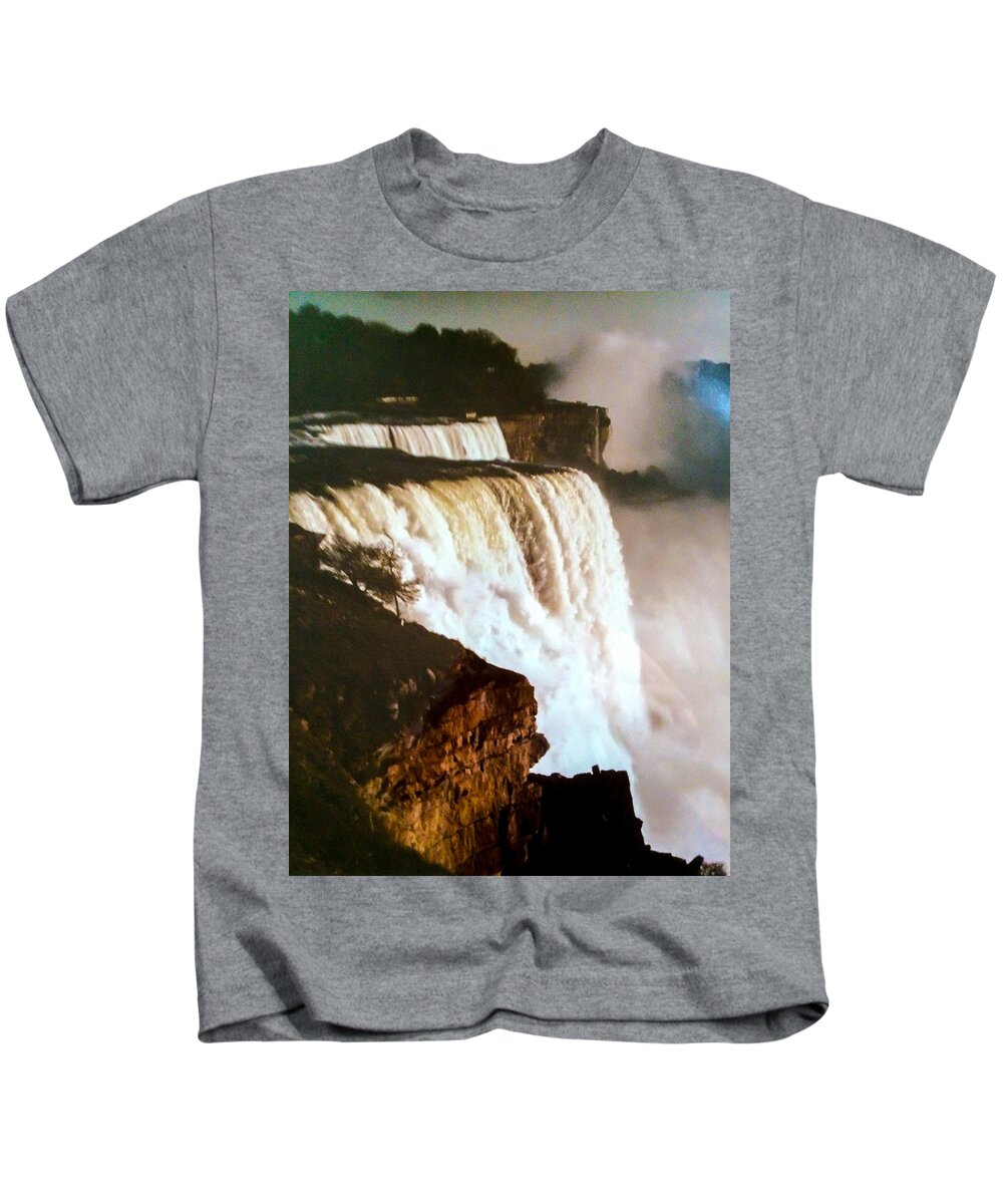 Landscapes Kids T-Shirt featuring the photograph The Falls by Glenn Feron