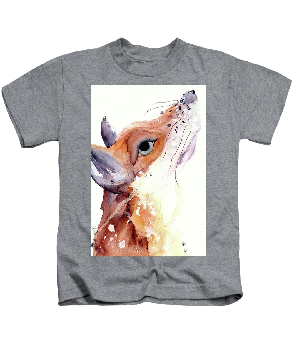 Colorado Kids T-Shirt featuring the painting The Fox by Dawn Derman