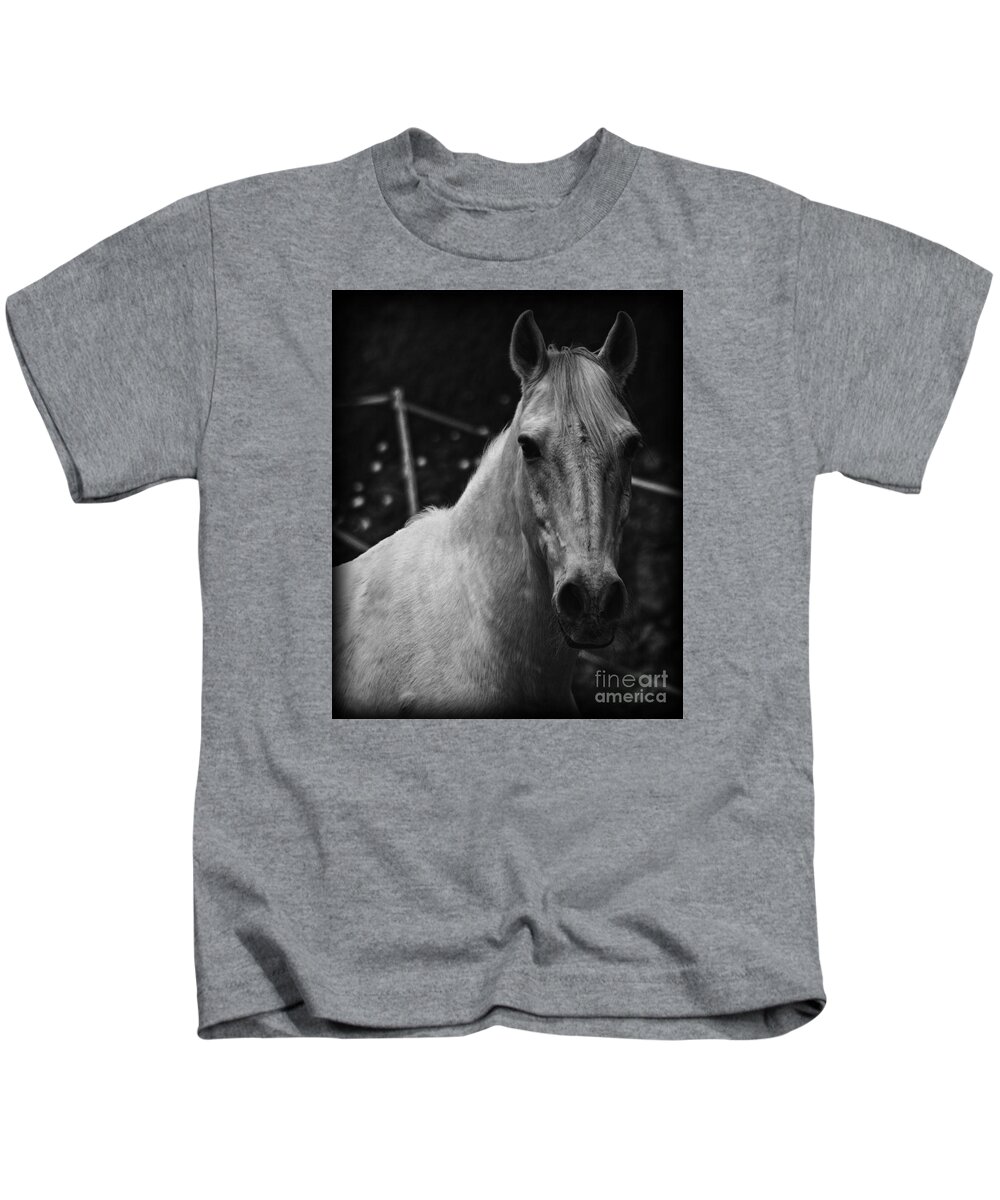 Horse Kids T-Shirt featuring the photograph The General by Clare Bevan