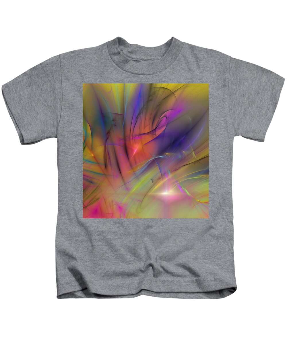 Abstract Kids T-Shirt featuring the digital art The Gloaming by David Lane