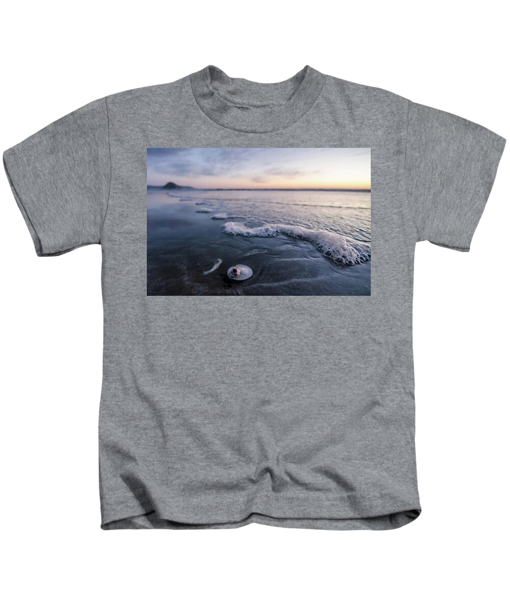 California Kids T-Shirt featuring the photograph The Lone Sand Dollar by Margaret Pitcher