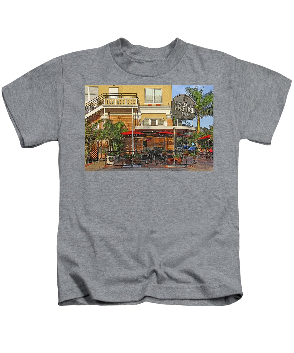 Ponce De Leon Hotel Kids T-Shirt featuring the photograph The Ponce De Leon Hotel by HH Photography of Florida