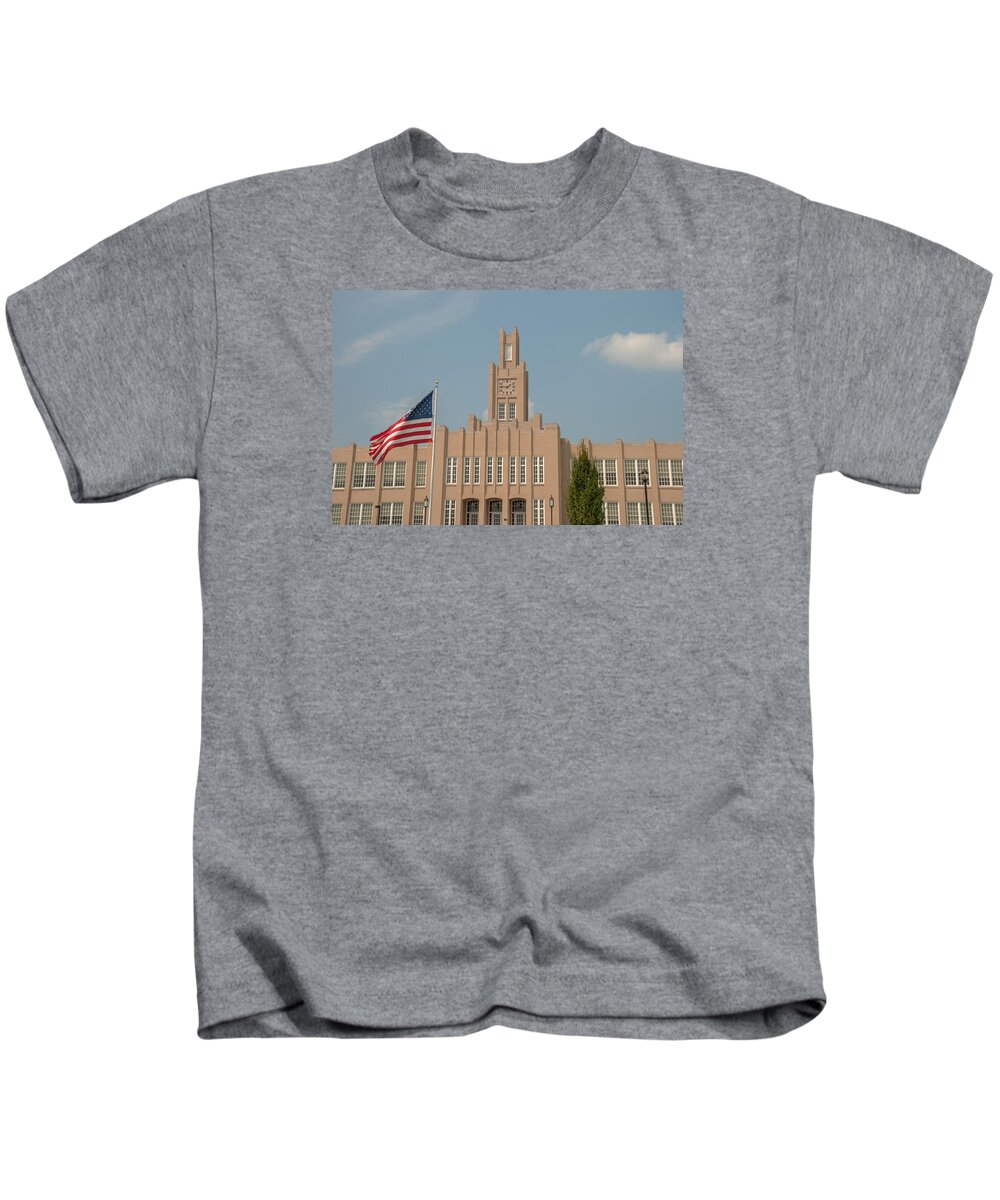 Campus Kids T-Shirt featuring the photograph The School on the Hill by Mark Dodd