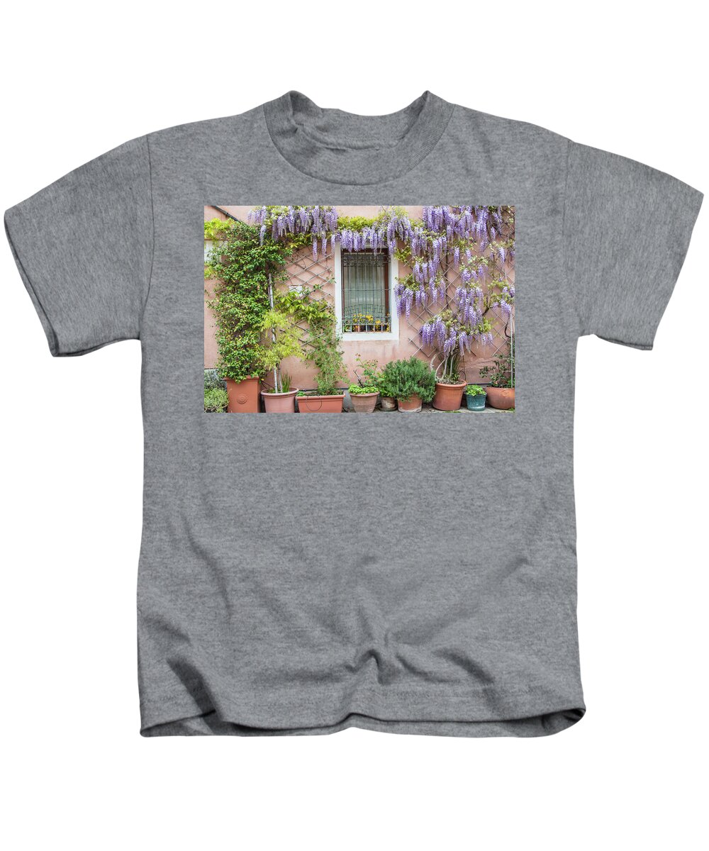 Canon Kids T-Shirt featuring the photograph The Venice Italy Window by John McGraw