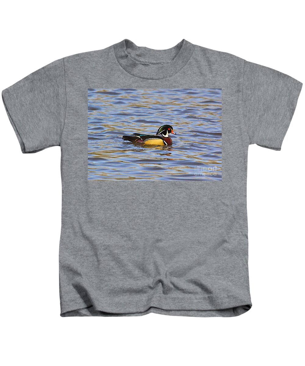 Wood Duck Artwork For Sale Related Tags: Duck Artwork Kids T-Shirt featuring the photograph The Wood Duck by Robert Pearson