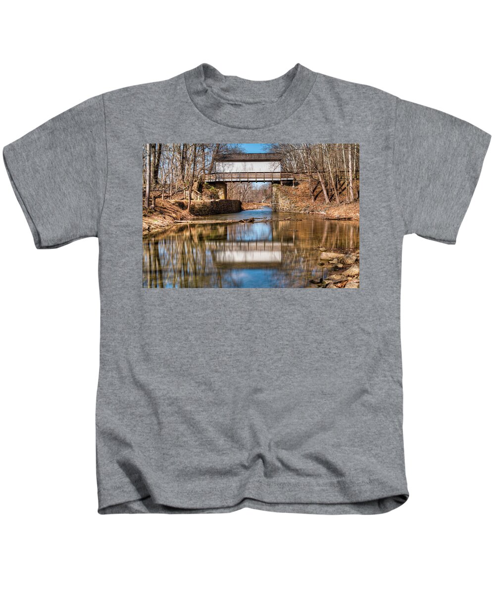 C & O Canal Kids T-Shirt featuring the photograph The Wrench House by Dennis Dame