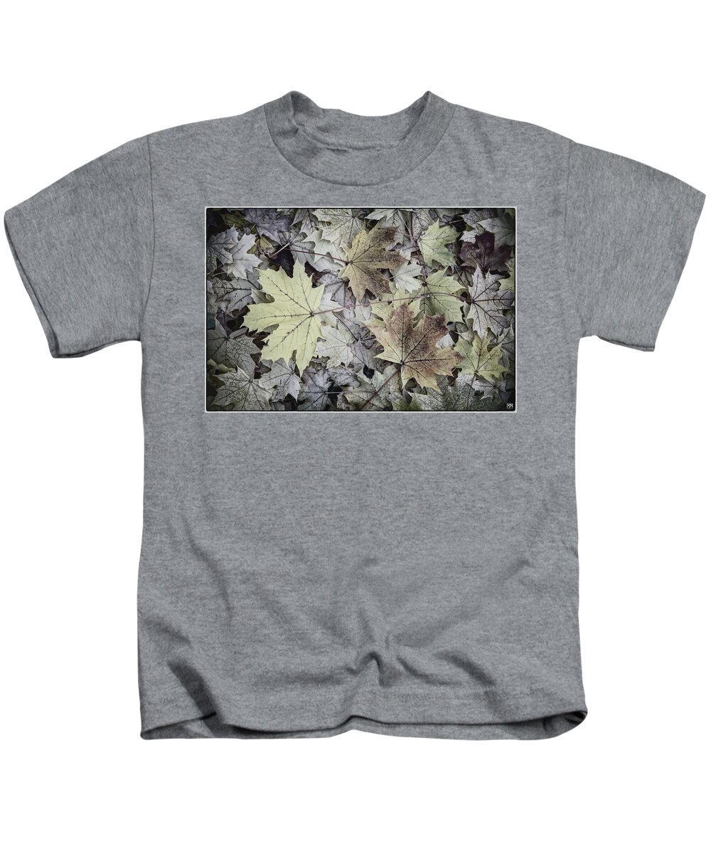 Leaves Kids T-Shirt featuring the photograph Three Leaves by John Meader
