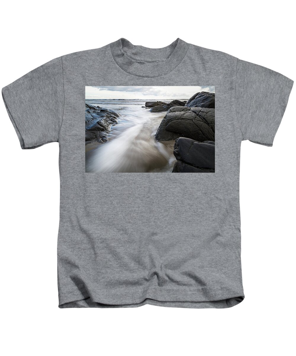 Maine Kids T-Shirt featuring the photograph Tide Coming In by Natalie Rotman Cote