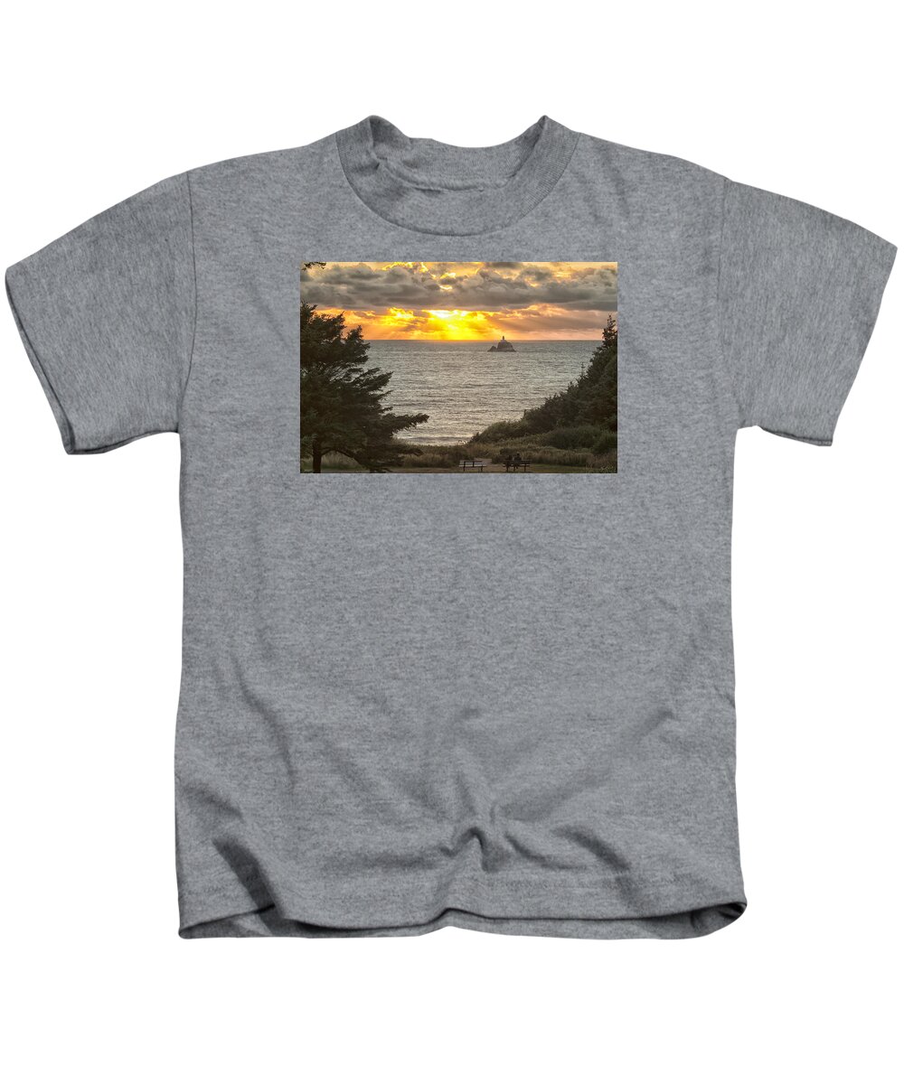 Lighthouse Kids T-Shirt featuring the photograph Tillamook Rock Lighthouse 0402 by Tom Kelly