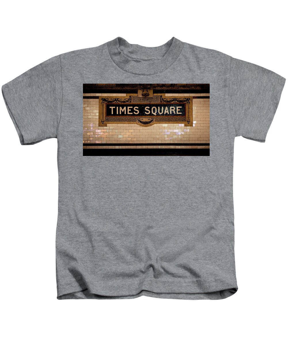 Time Square Kids T-Shirt featuring the photograph Time Square by RicharD Murphy
