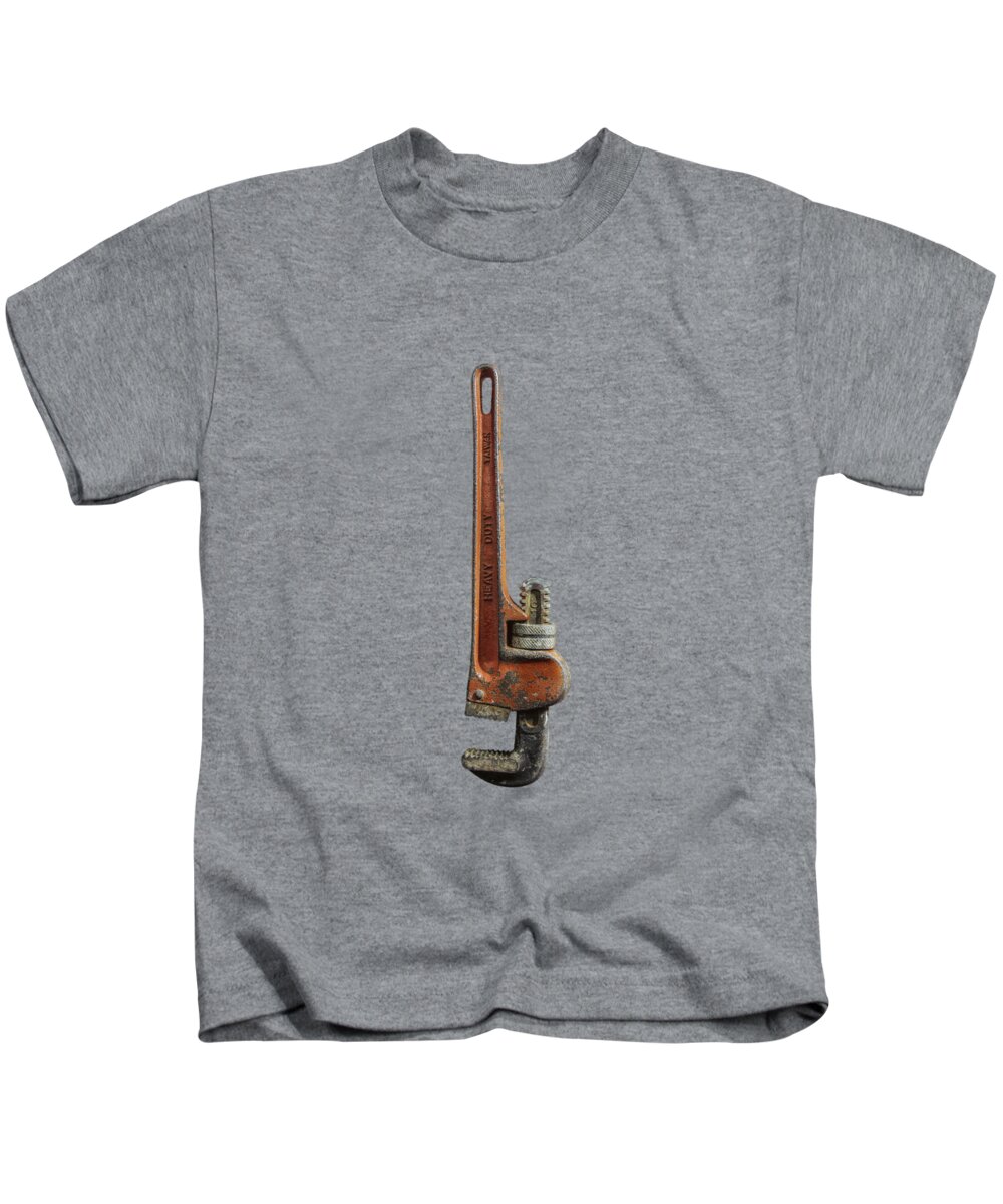 Antique Kids T-Shirt featuring the photograph Tools On Wood 70 by YoPedro