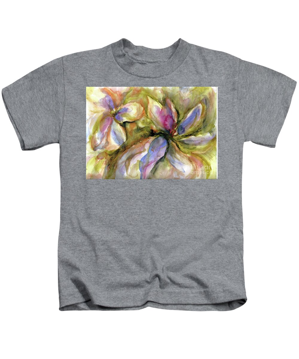 November Birthday Kids T-Shirt featuring the painting Topaz Beauty by Francelle Theriot
