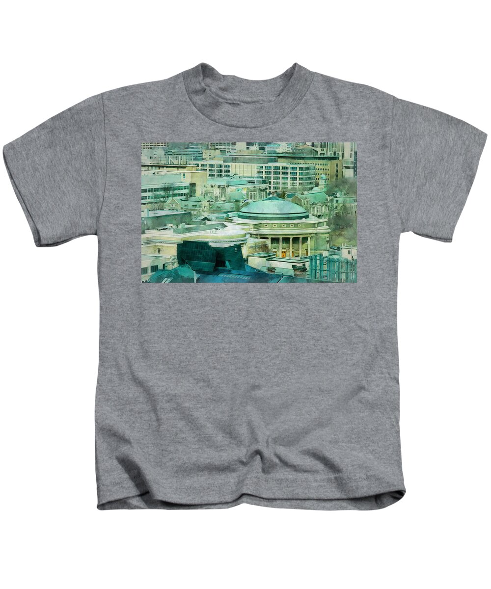 Toronto Kids T-Shirt featuring the digital art Toronto Window View by JGracey Stinson
