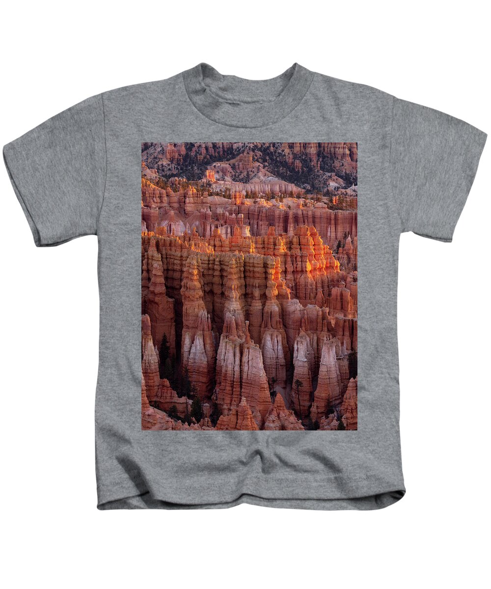 Bryce Canyon National Park Kids T-Shirt featuring the photograph Towers of Bryce by Emily Dickey