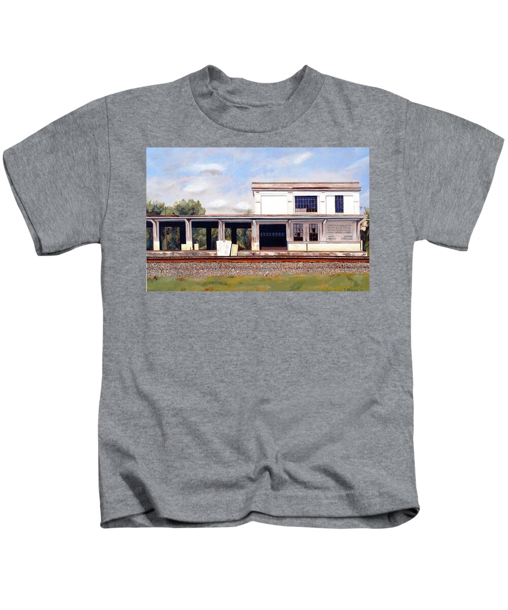 Alabama Kids T-Shirt featuring the painting Trackside in Alabama by Craig Morris