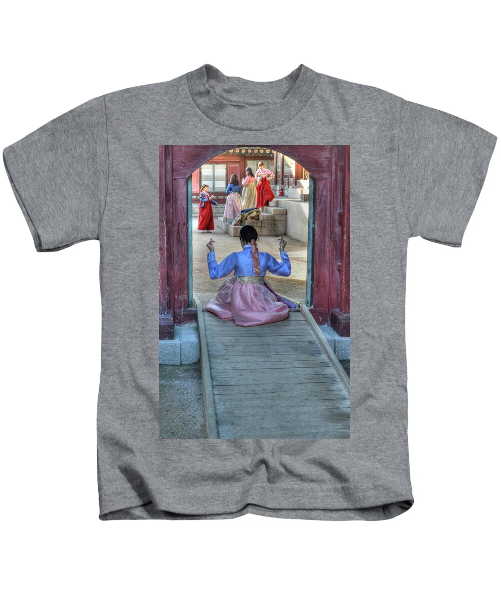Korea Kids T-Shirt featuring the photograph Traditional Clothes in Korea by Bill Hamilton