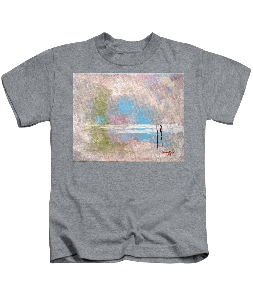 Abstract Kids T-Shirt featuring the painting Transitory by Judith Rhue