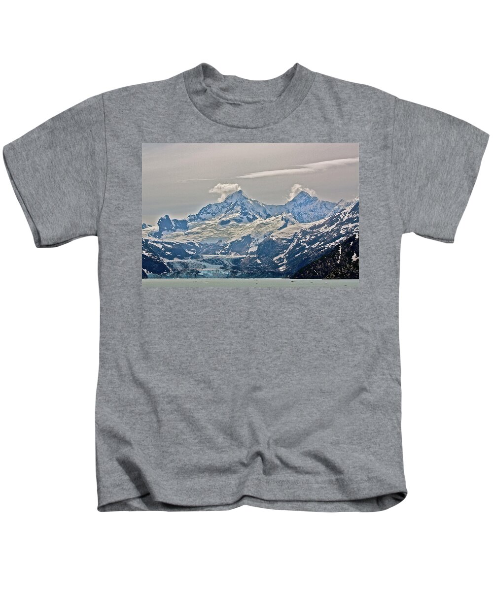 Alaska Kids T-Shirt featuring the photograph Twin Peaks by Diana Hatcher