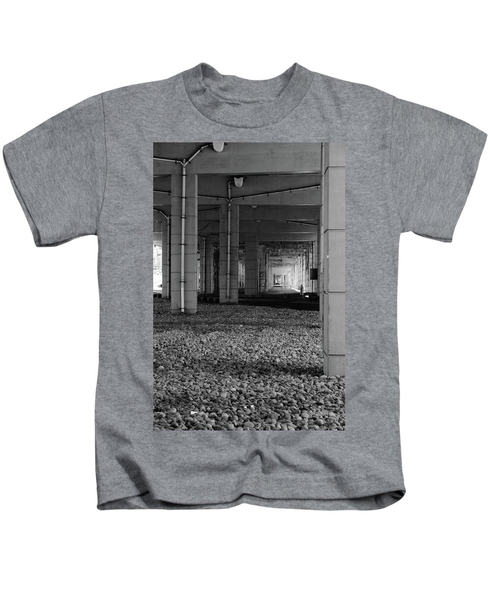 Black Kids T-Shirt featuring the photograph Under The Gardiner by Kreddible Trout